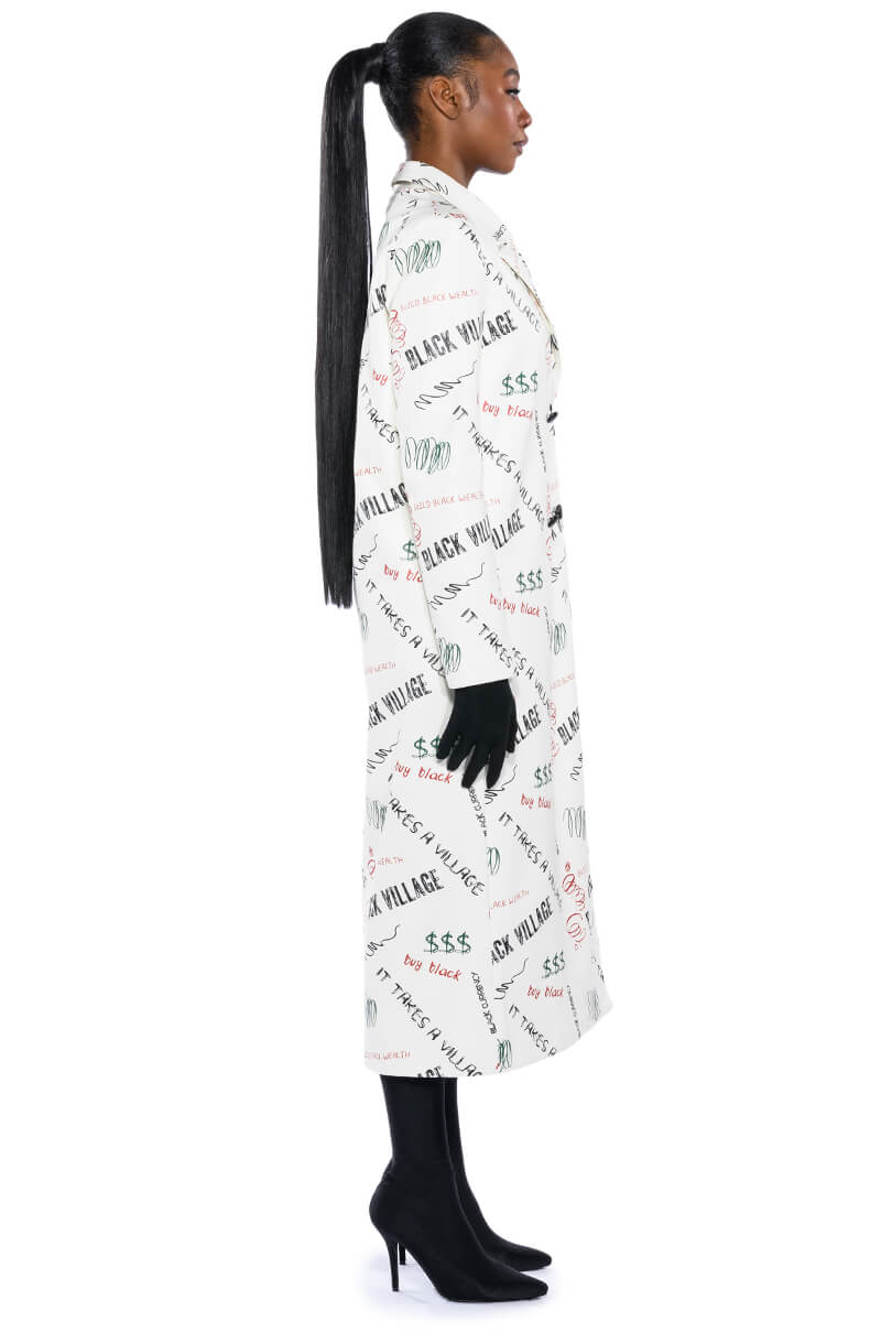 BLACK VILLAGE FOUNDATION LOGO PU TRENCH