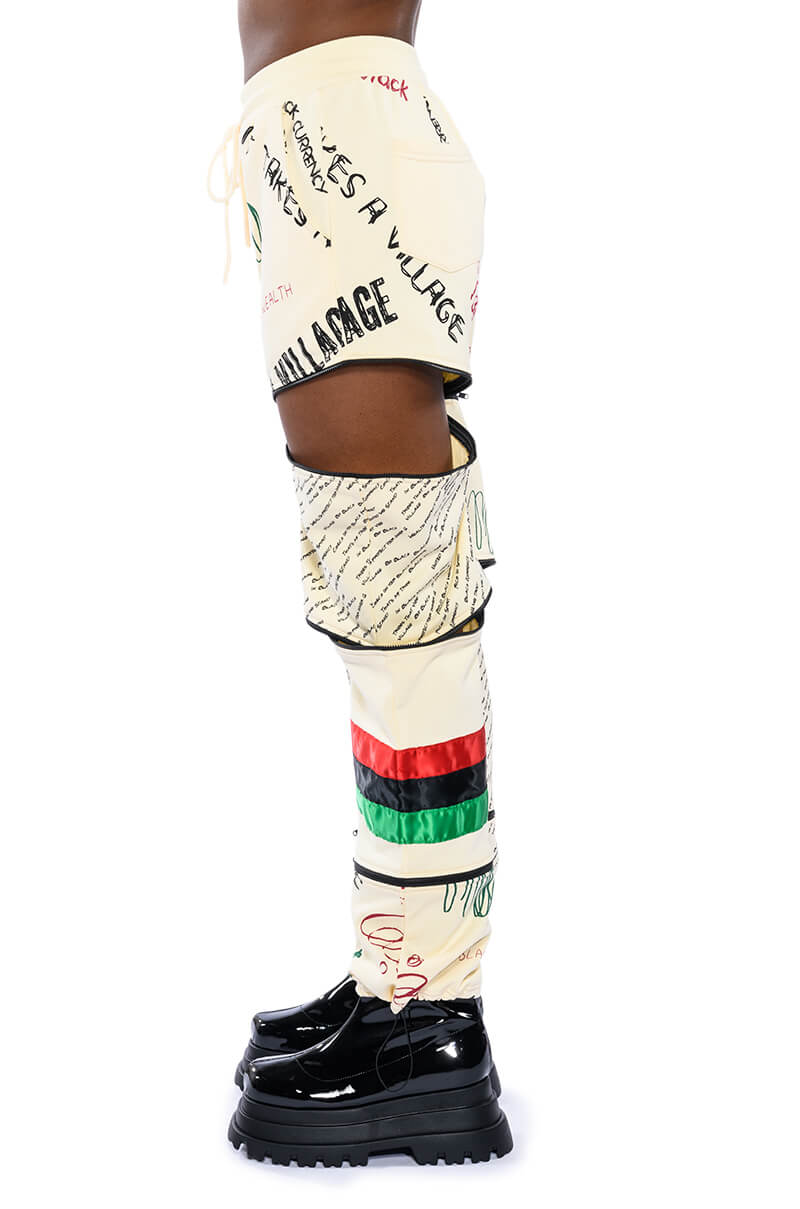 BLACK VILLAGE FOUNDATION ZIPPER DETAIL SWEATPANT