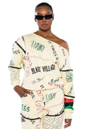 BLACK VILLAGE FOUNDATION ZIPPER DETAIL SWEATSHIRT