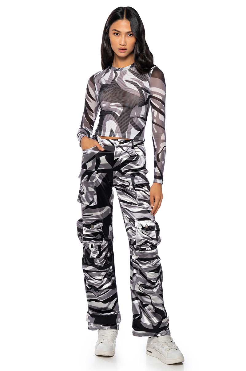 BONNE SOIREE CAMO CARGO PANTS
