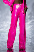 BRIGHT BRIGHT PINK SEQUIN TROUSER