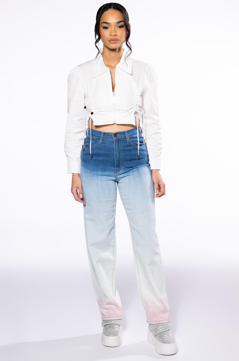 BROOKLYNNE OMBRE HIGH RISE JEANS