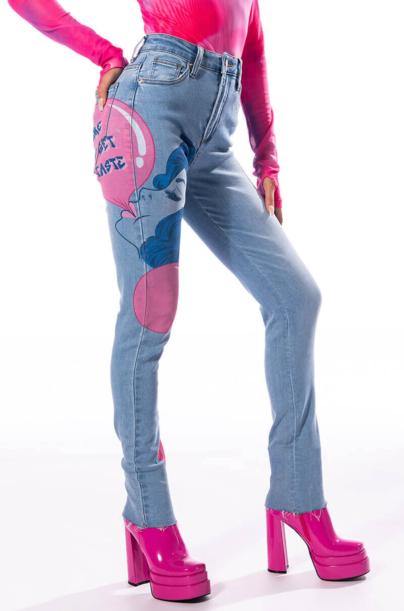 BUBBLE GUM SKINNY JEANS