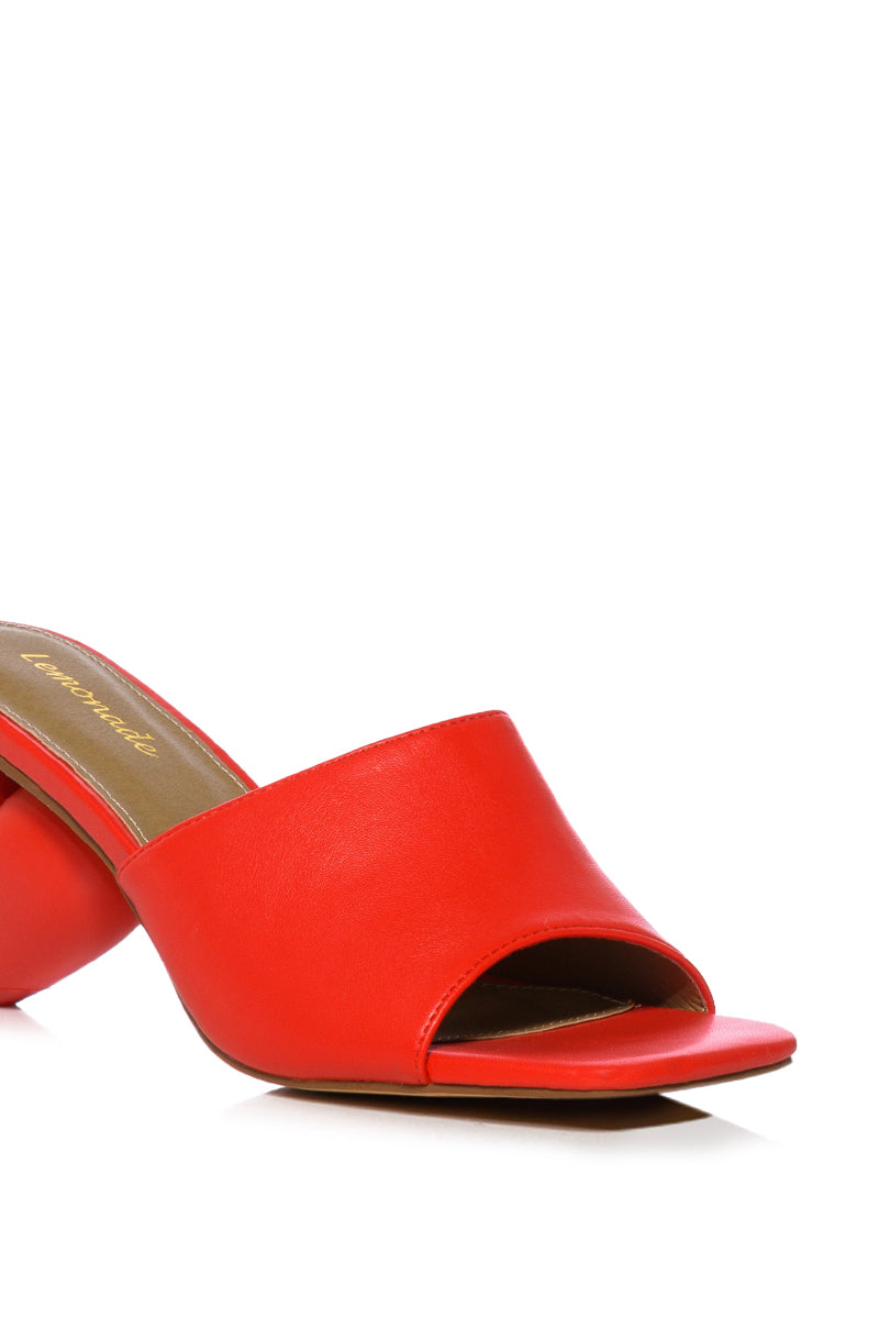 BUBBLE HEART RED NOVELTY HEEL SANDAL
