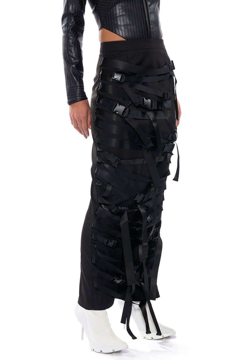 BUCKLE UP MAXI SKIRT