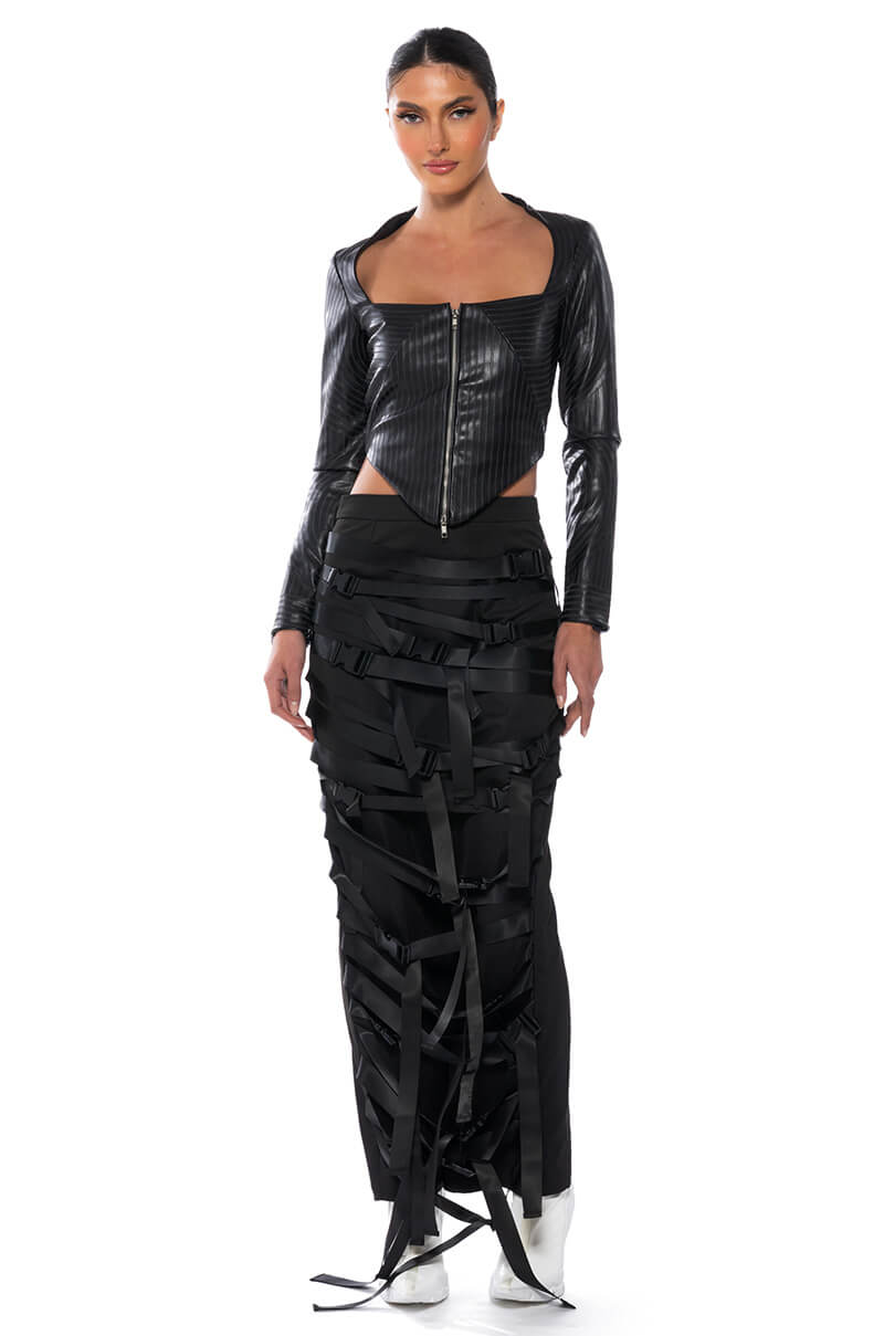 BUCKLE UP MAXI SKIRT