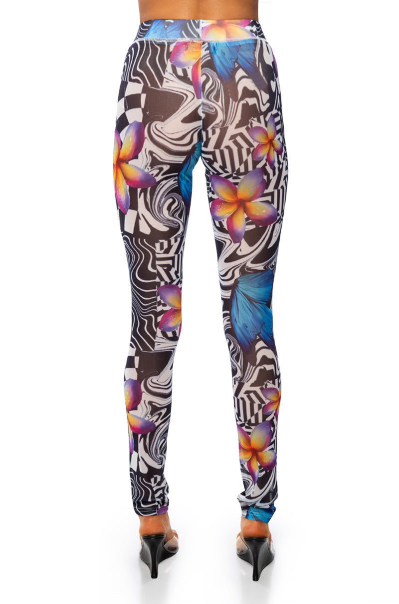 BUTTERFLY TEARS MESH LEGGING