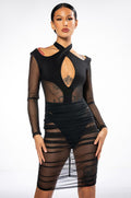 BY MY SIDE MIDI DRESS WITH CUT OUTS