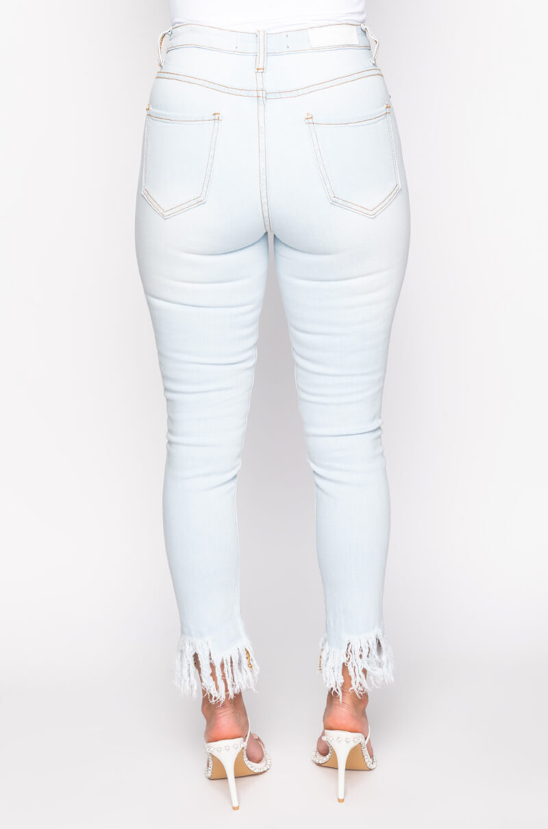 CALIFORNIA DREAMS FRINGE SKINNY JEANS