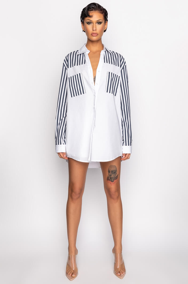 CALL BACK LATER COLORBLOCK POPLIN SHORT