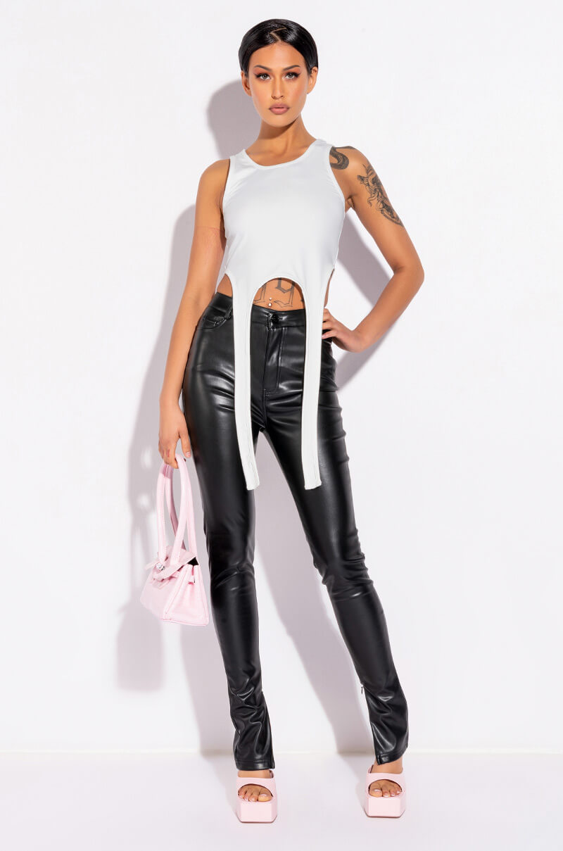 CALLIE FAUX LEATHER PANT