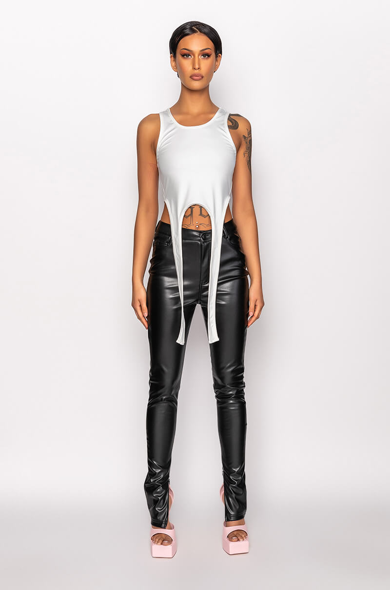 CALLIE FAUX LEATHER PANT