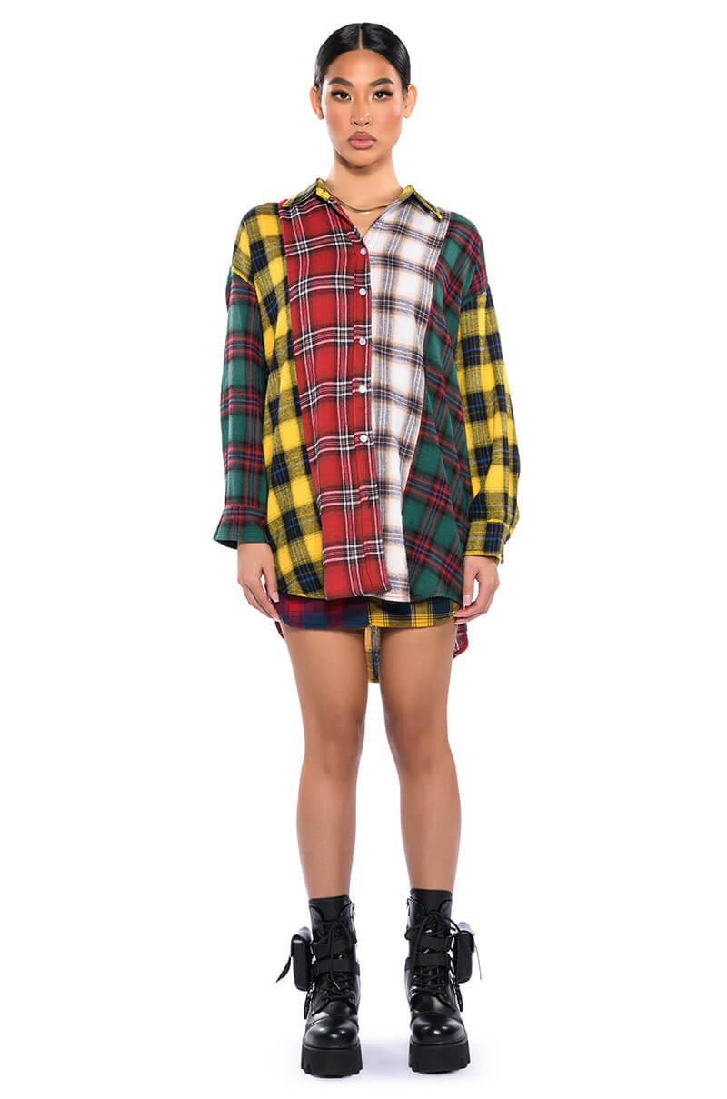 CASUALLY COOL PLAID BUTTONDOWN
