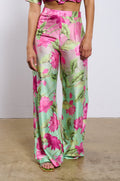 CATCH ME IN MIAMI PRINTED SATIN PANT