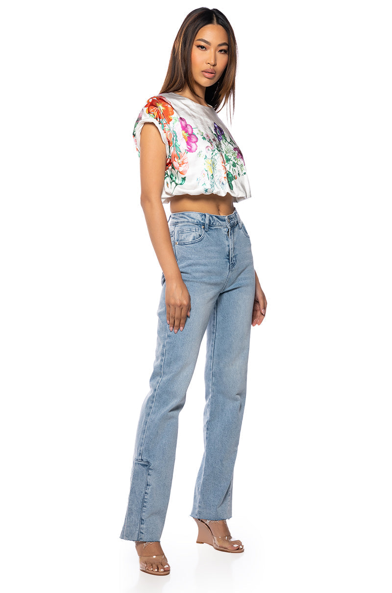 C'EST LA VIE HIGH RISE STRAIGHT JEANS