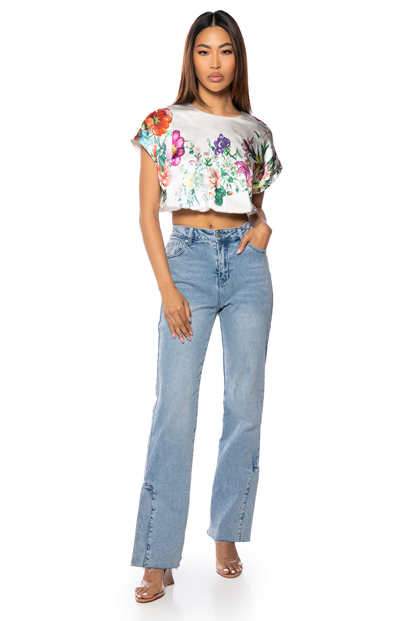 C'EST LA VIE HIGH RISE STRAIGHT JEANS