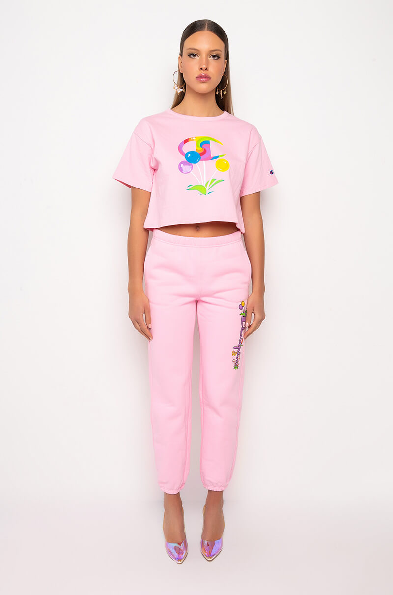 CHAMPION CANDY LAND CROPPED HERITAGE TEE - GRAPHIC