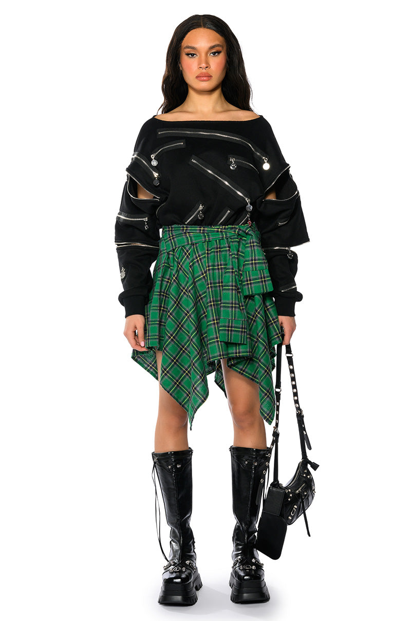 CHARLY MINI PLAID SKIRT