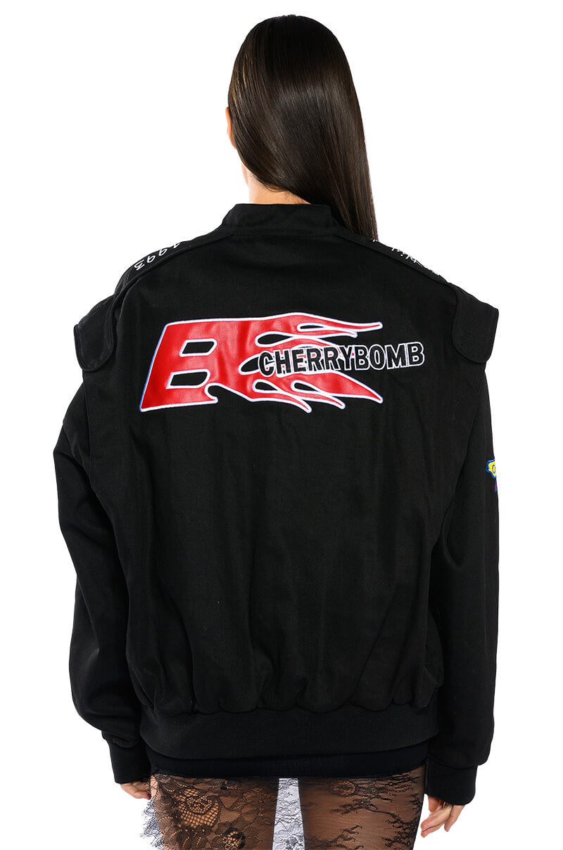 CHERRY BOMB OVERSIZED RACER BOMBER