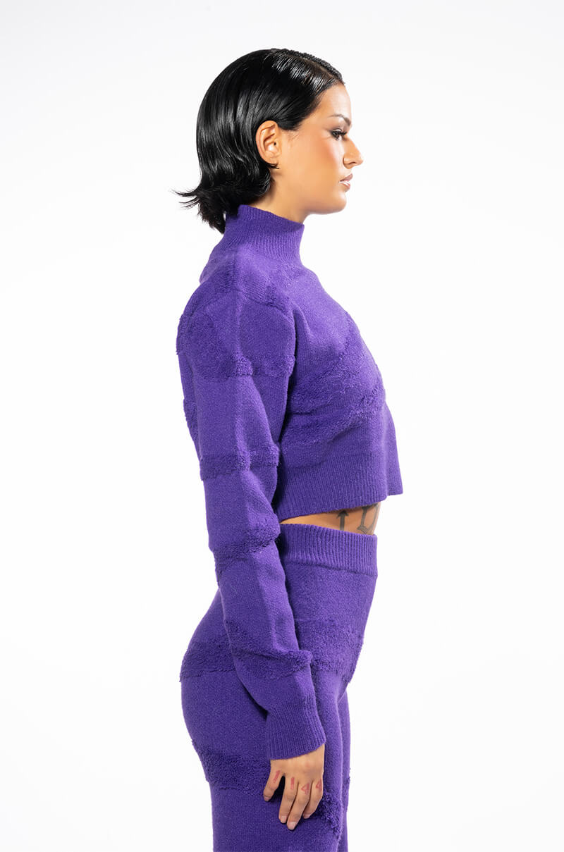 CHEYENNE CROPPED MOCK NECK SWEATER