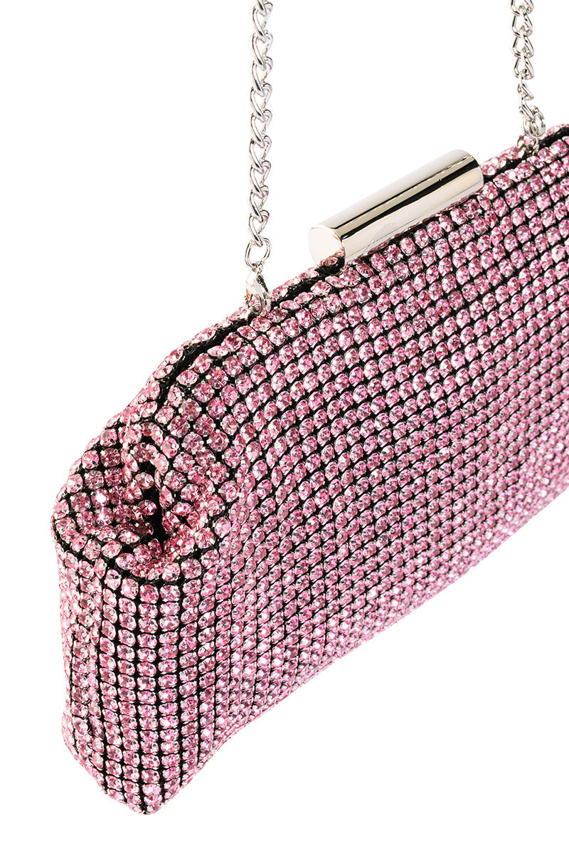 RONA PINK EMBELLISHED CLUTCH
