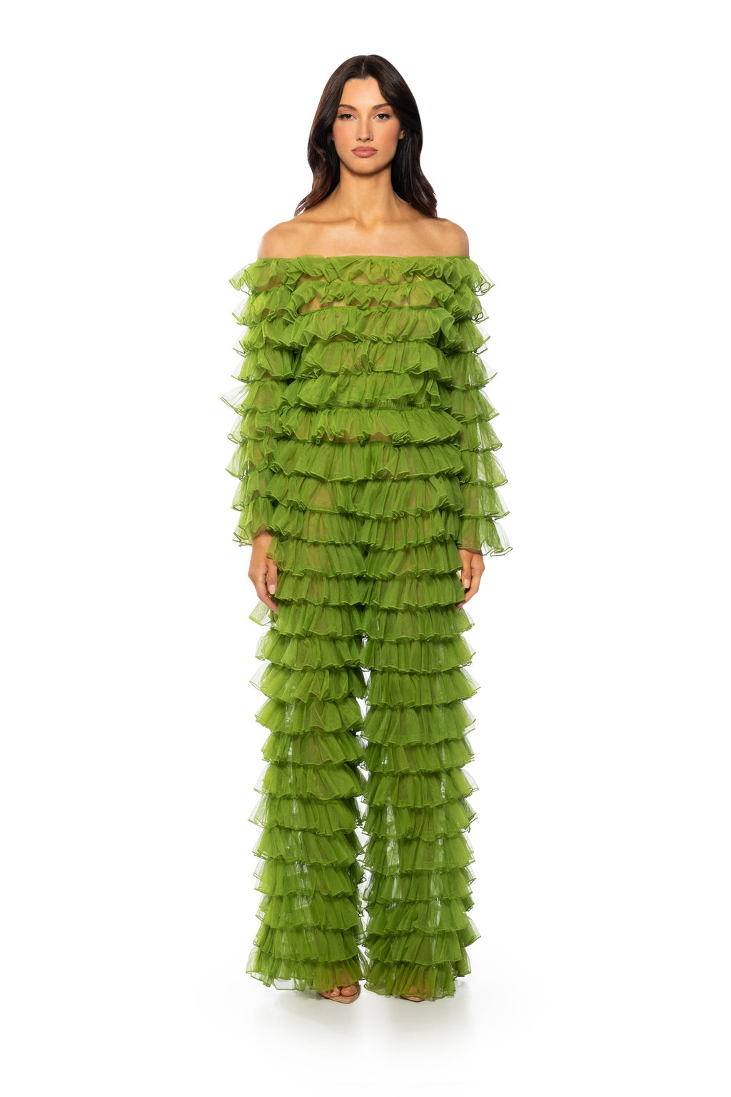 CLARITY RUFFLED PALAZZO PANT
