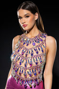 CLINK CLINK RHINESTONE HALTER