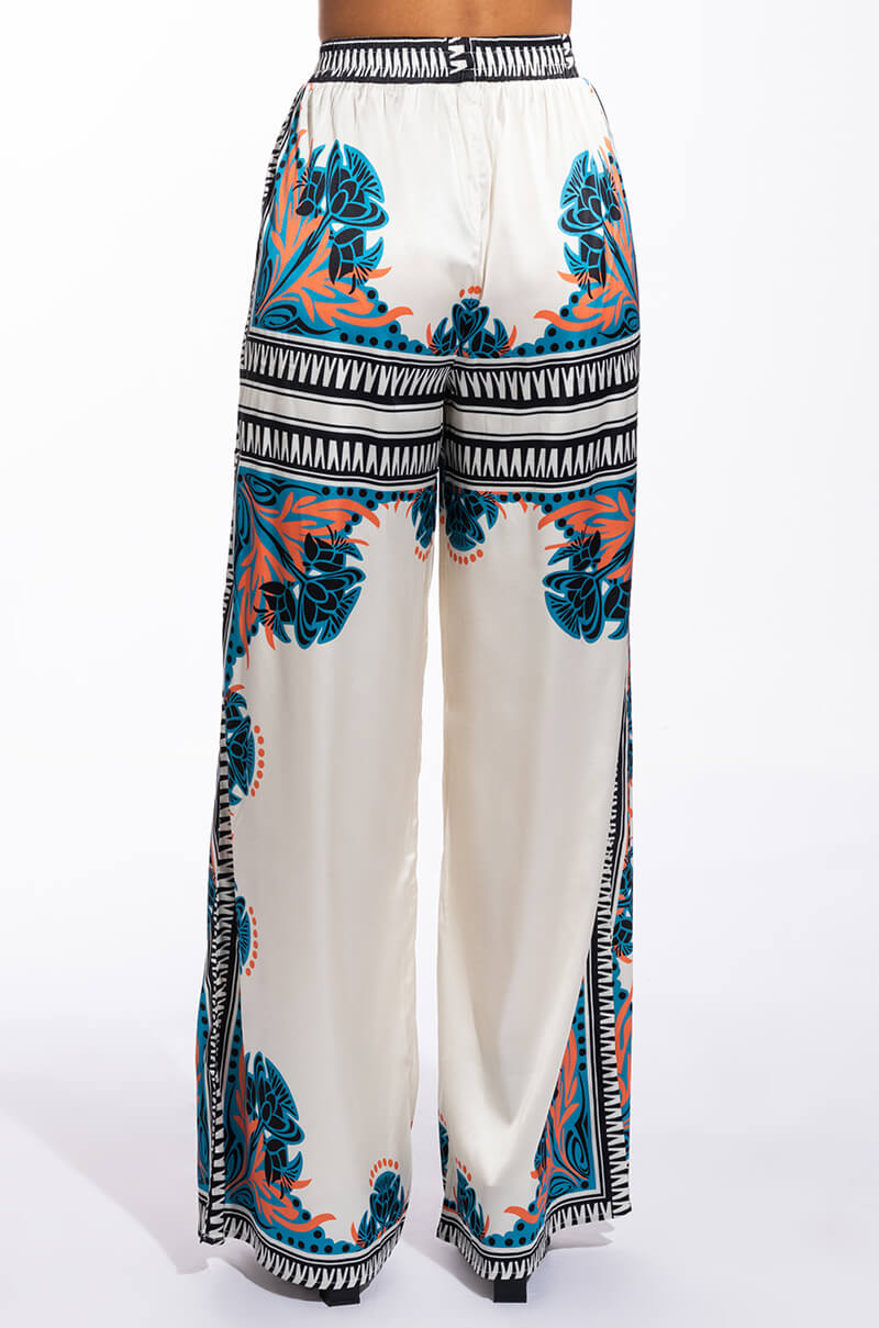 COASTAL LIVING SATIN WIDE LEG PANT