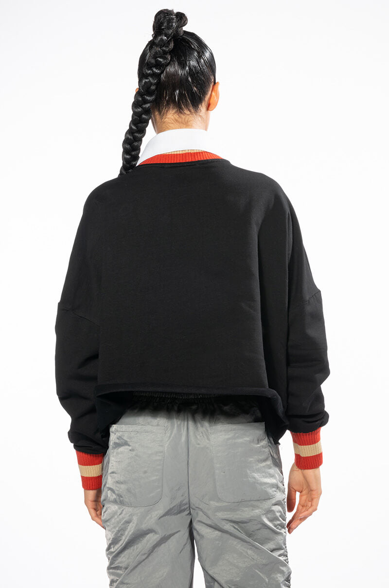 COLLEGIATE HAUTE ACADEMY COLLARED SWEATSHIRT