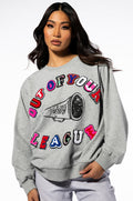 COLLEGIATE VARSITY BLUES CREW NECK SWEATSHIRT