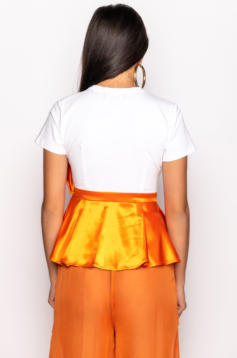 COMMIT TO IT PEPLUM TSHIRT