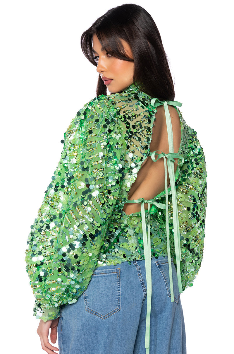 GALAXY EMBELLISHED LONGSLEEVE TOP