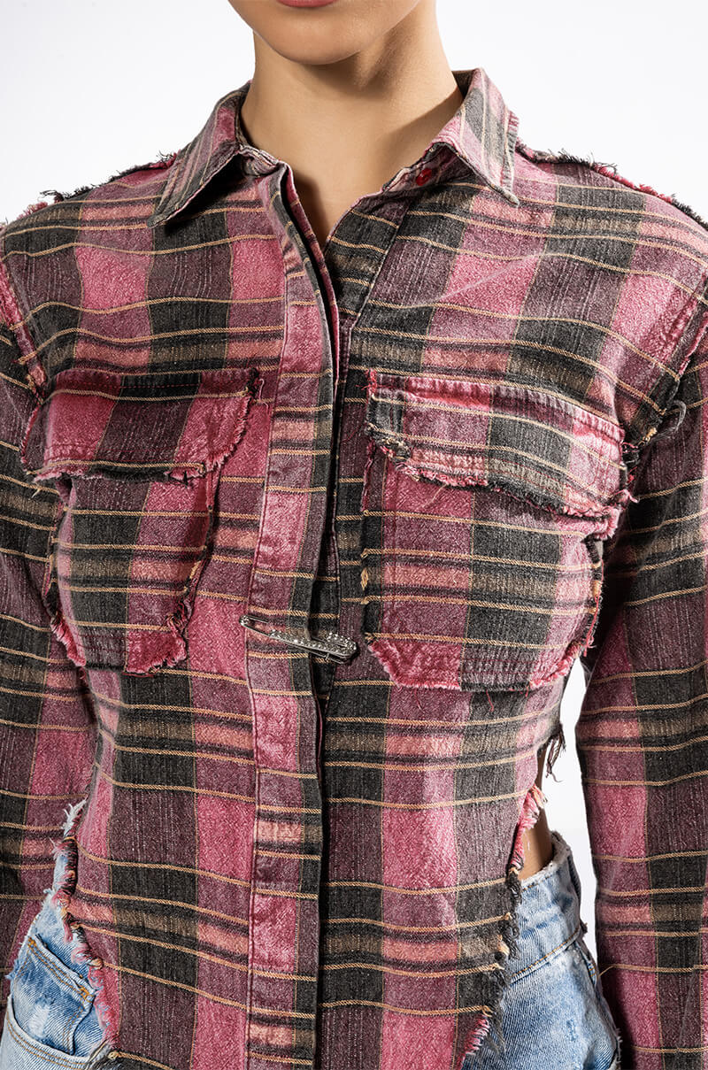 COOL AGAIN FLANNEL BLOUSE