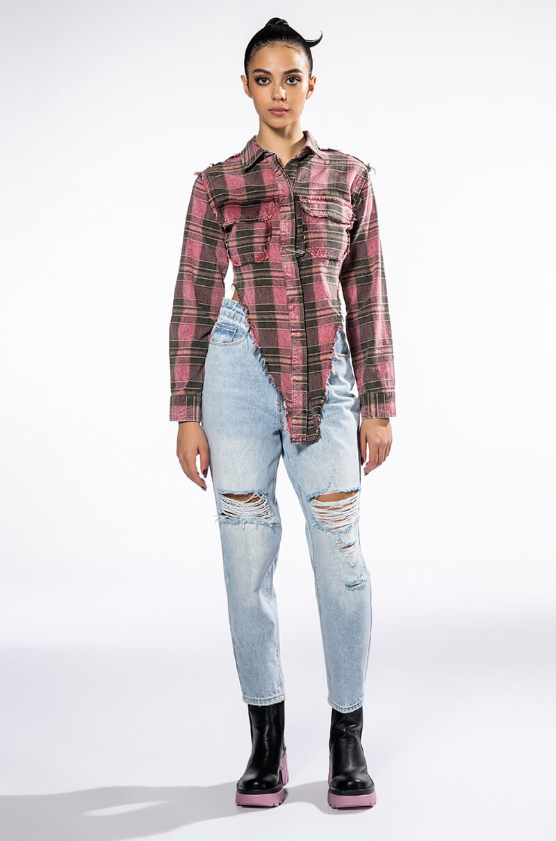 COOL AGAIN FLANNEL BLOUSE