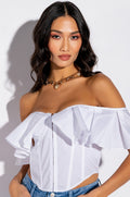 JULIETTE OFF THE SHOULDER BLOUSE WITH CORSET DETAIL