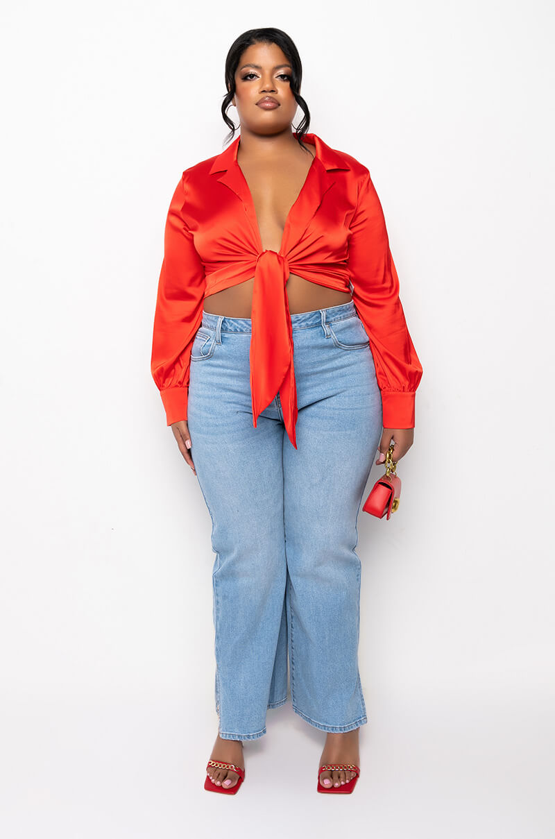 DAD JEANS WITH SIDE SLIT