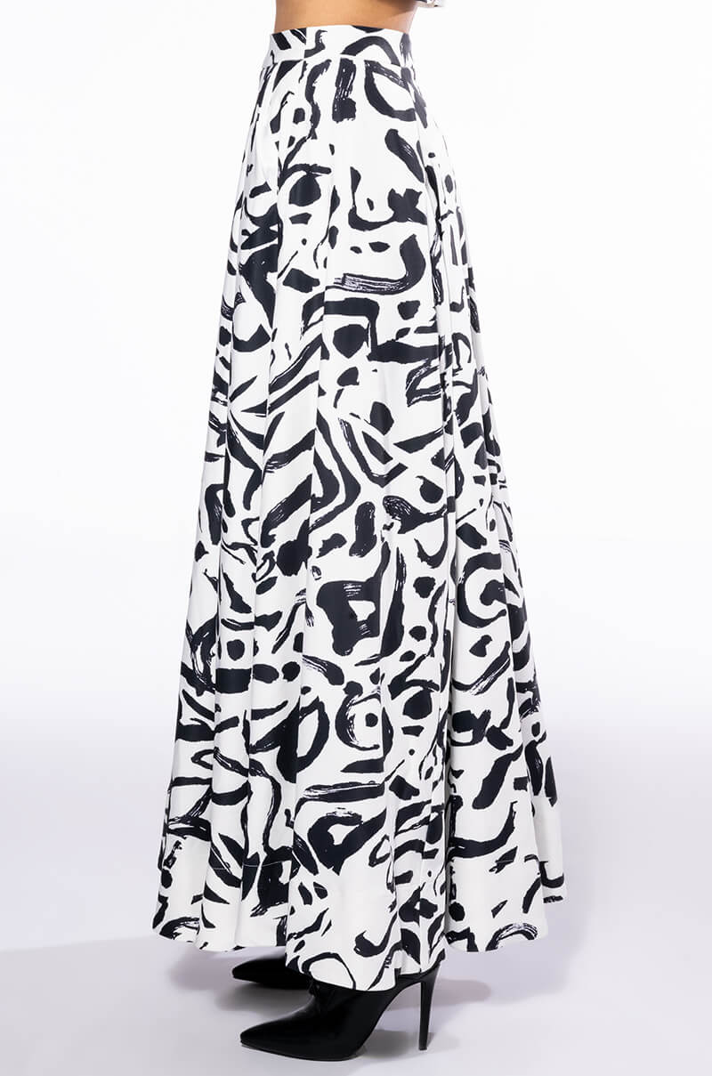 DALI'S MUSE BANDEAU ABSTRACT MAXI SKIRT