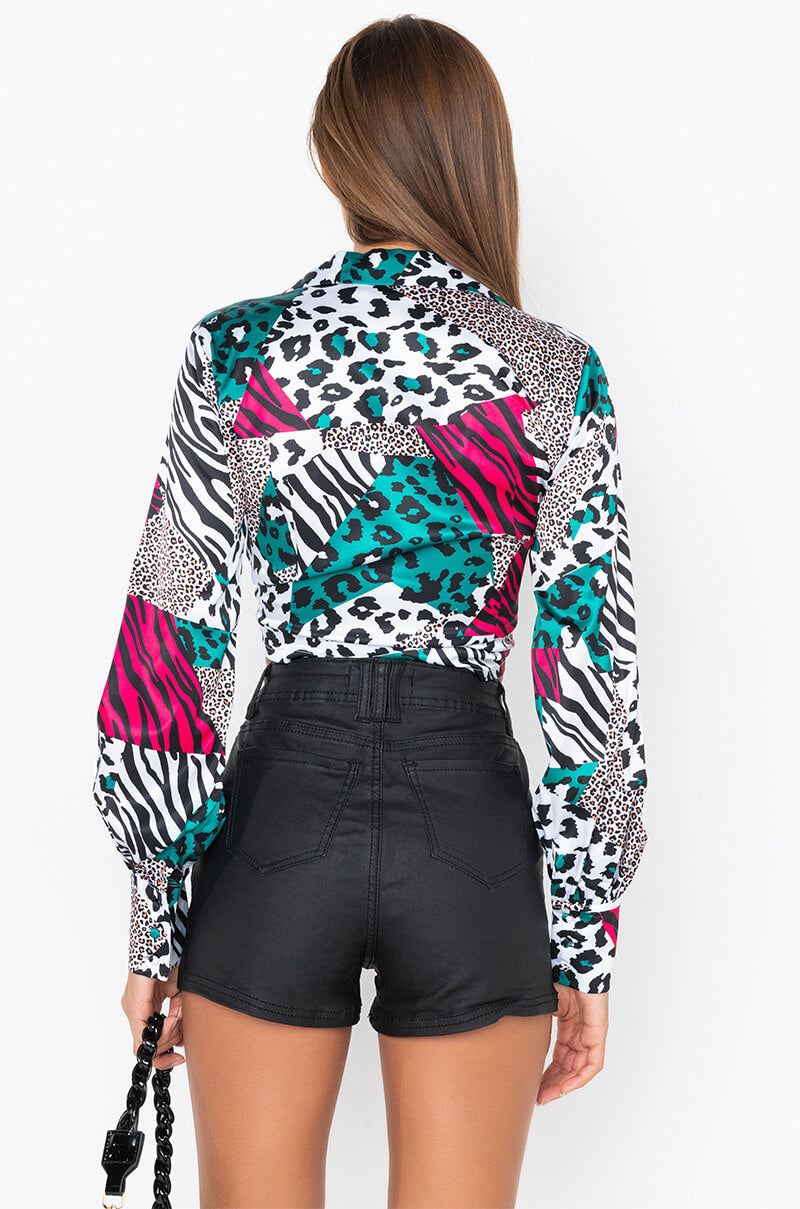 DEDE TIE FRONT BLOUSE