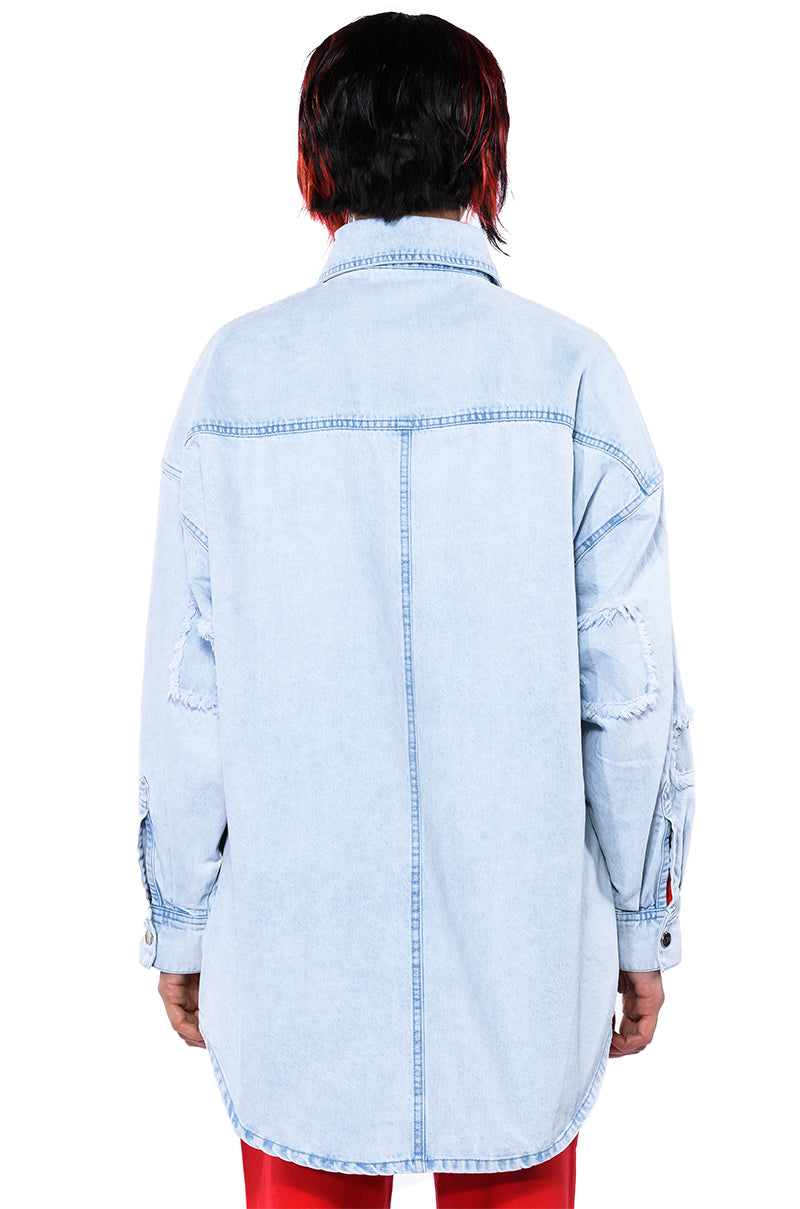 DENIM PATCH WORK JACKET