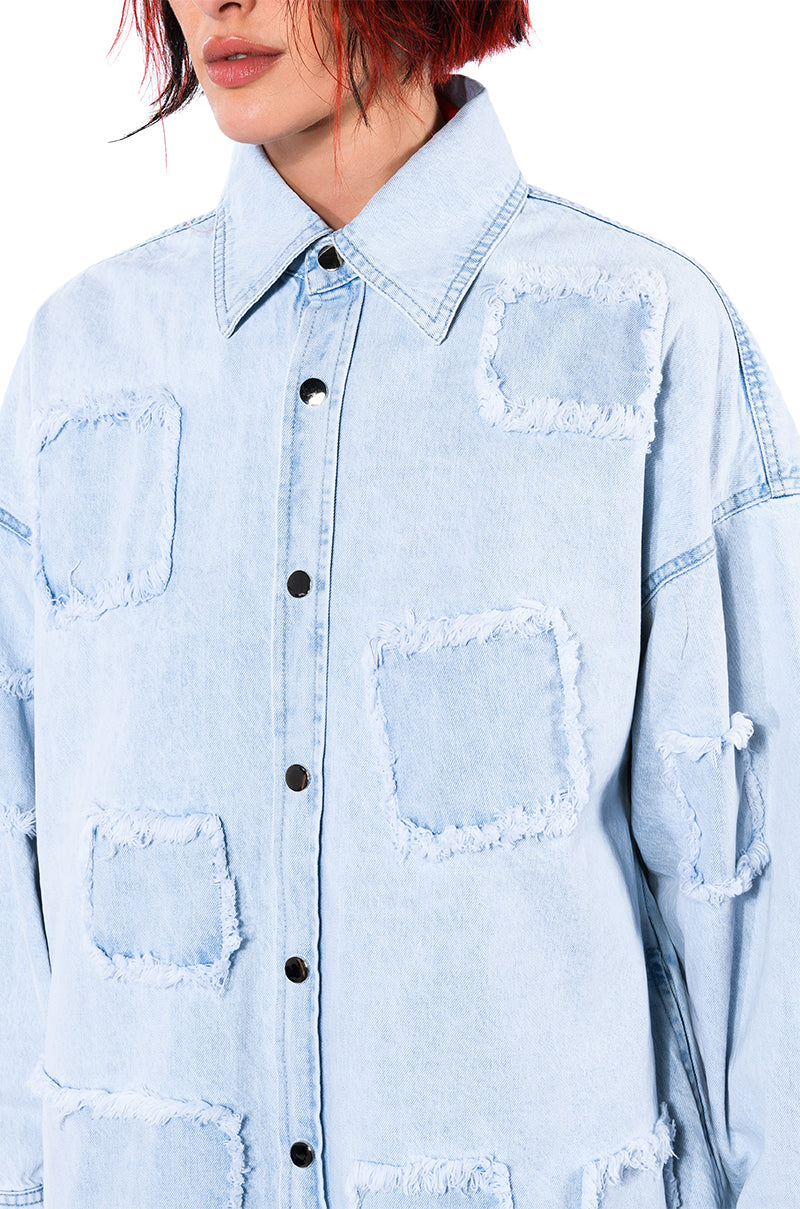 DENIM PATCH WORK JACKET
