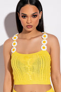 DESTINATION PARADISE DAISY CROCHET CROP TOP