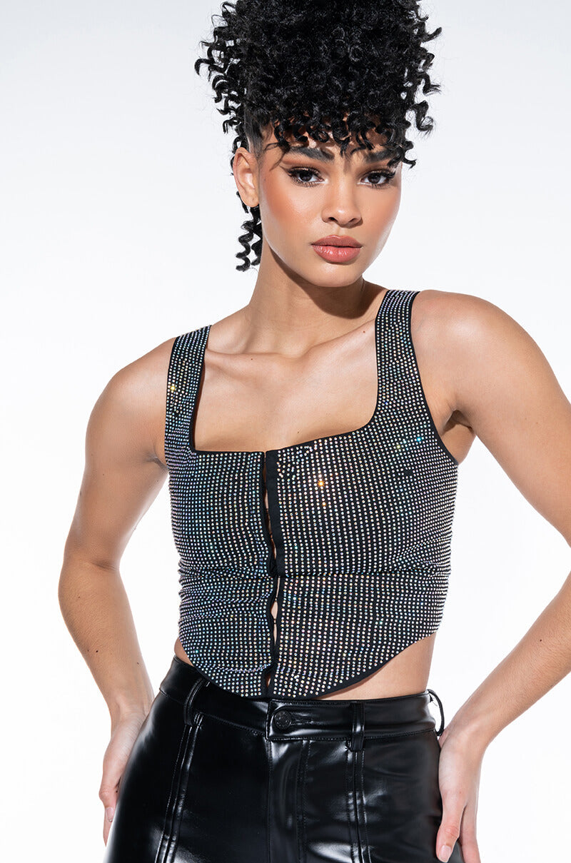 DIAMOND BALL RHINESTONE CORSET