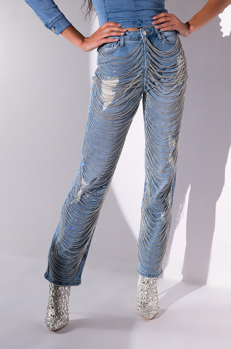 DIAMONDS ARE FOREVER STRAIGHT FIT JEANS
