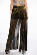 DISCO FLAIR PLEATED WIDE LEG PANTS