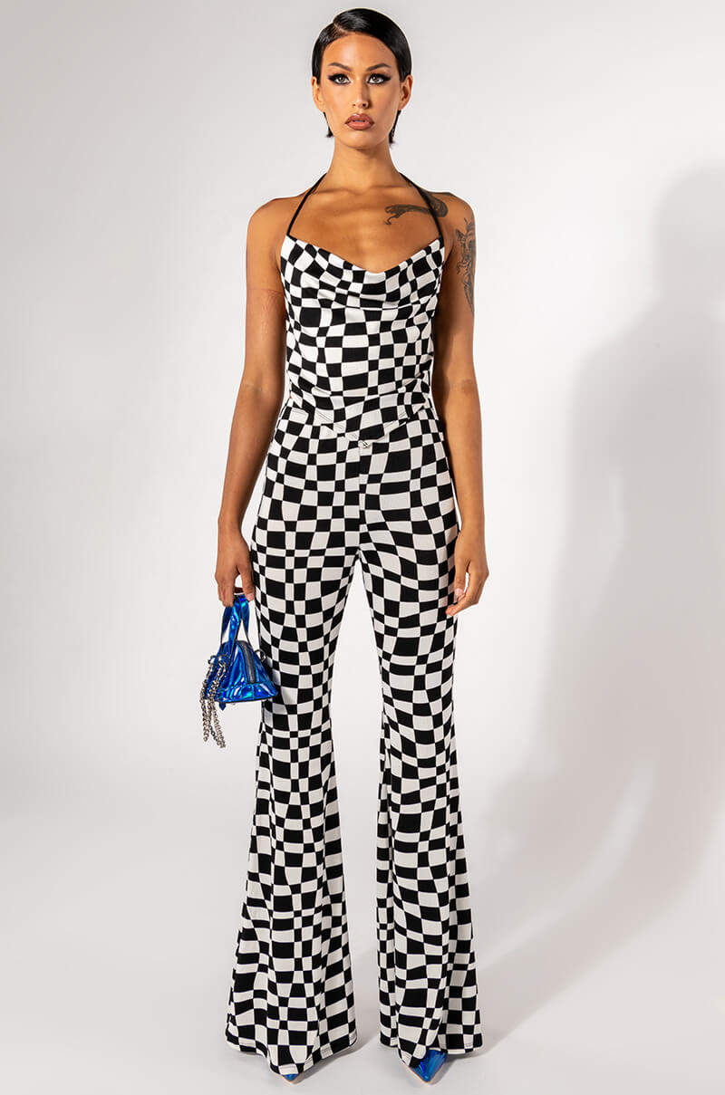 DOWN TO BUSINESS COWL NECK MESH CROP TOP