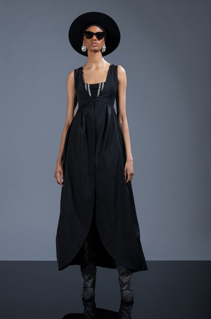 DOWN TO BUSINESS MAXI TRENCH VEST
