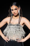 DRIPPIN RHINESTONE FRINGE CORSET