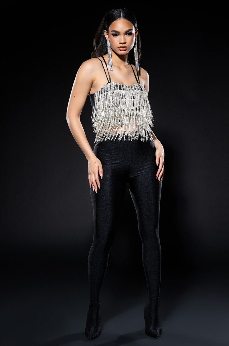 DRIPPIN RHINESTONE FRINGE CORSET
