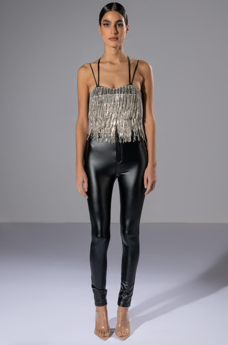 DRIPPIN RHINESTONE FRINGE CORSET