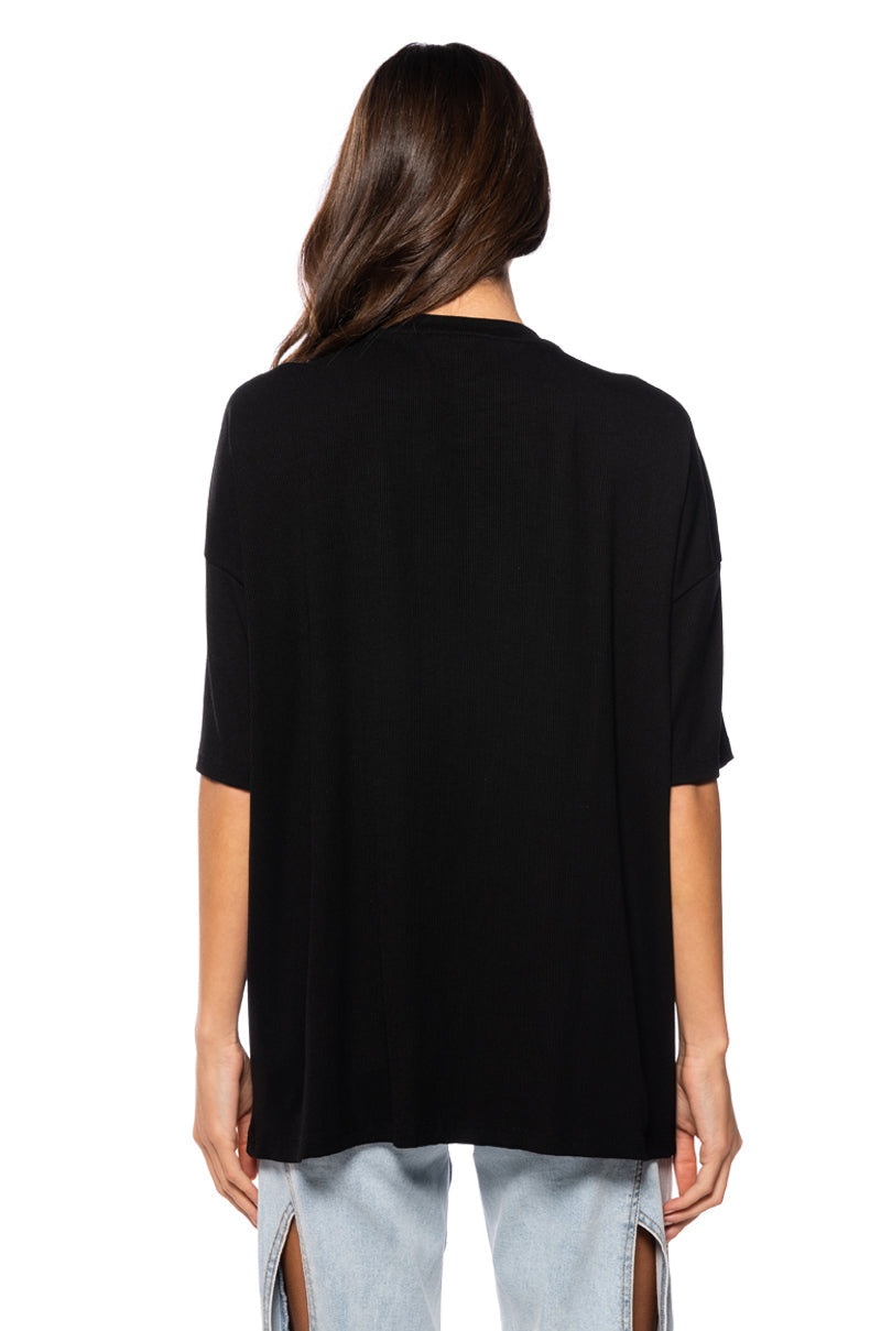 DRIPPING RHINESTONE HEART OVERSIZED TSHIRT